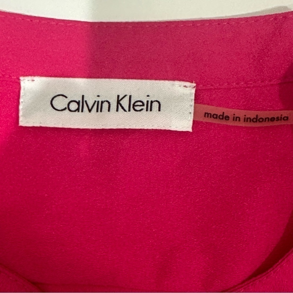 Calvin Klein Button Up Shirt Pink Gold - Picture 8 of 8